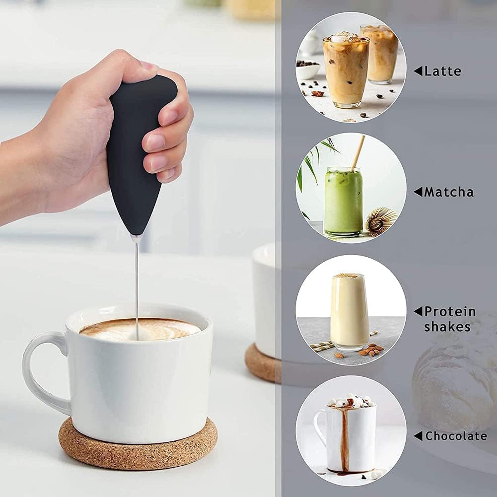 Electric Handheld Coffee Frother | Portable Milk Foamer & Egg Beater | Battery Operated