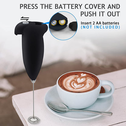 Electric Handheld Coffee Frother | Portable Milk Foamer & Egg Beater | Battery Operated