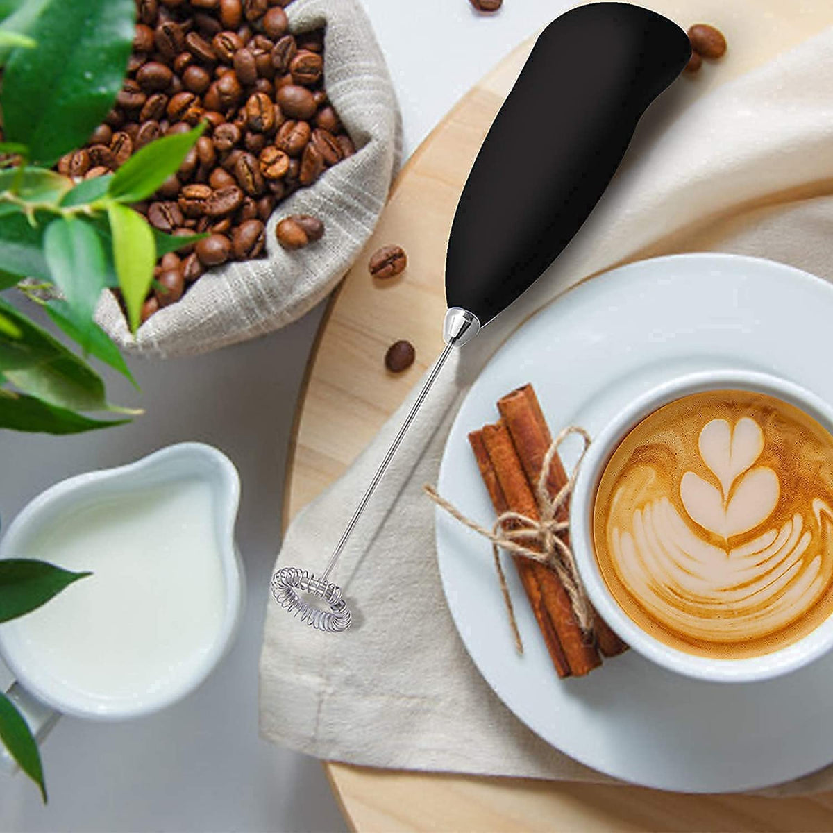 Electric Handheld Coffee Frother | Portable Milk Foamer & Egg Beater | Battery Operated